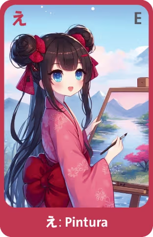 Memocard Hiragana え(E)
