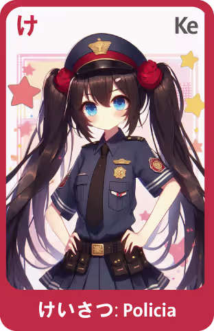 Memocard Hiragana け KE