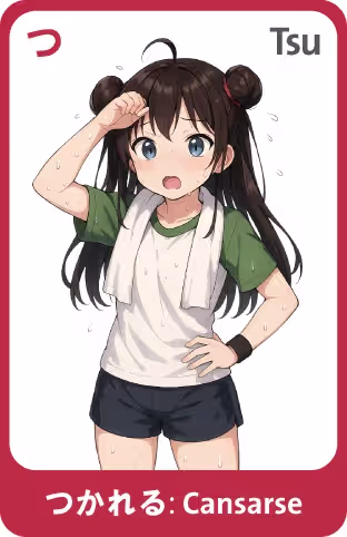 Memocard Hiragana つ TSU