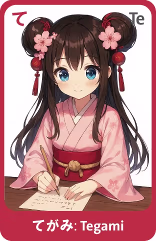 Memocard Hiragana て TE