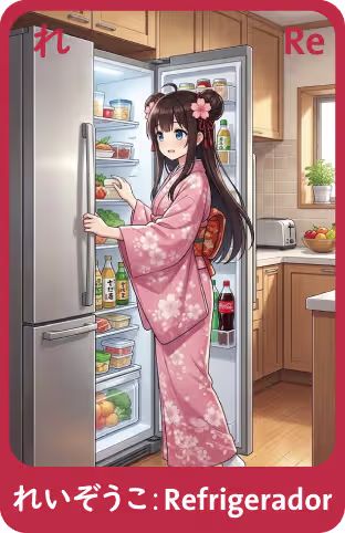 Memocard Hiragana れ RE