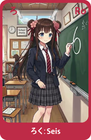 Memocard Hiragana ろ RO